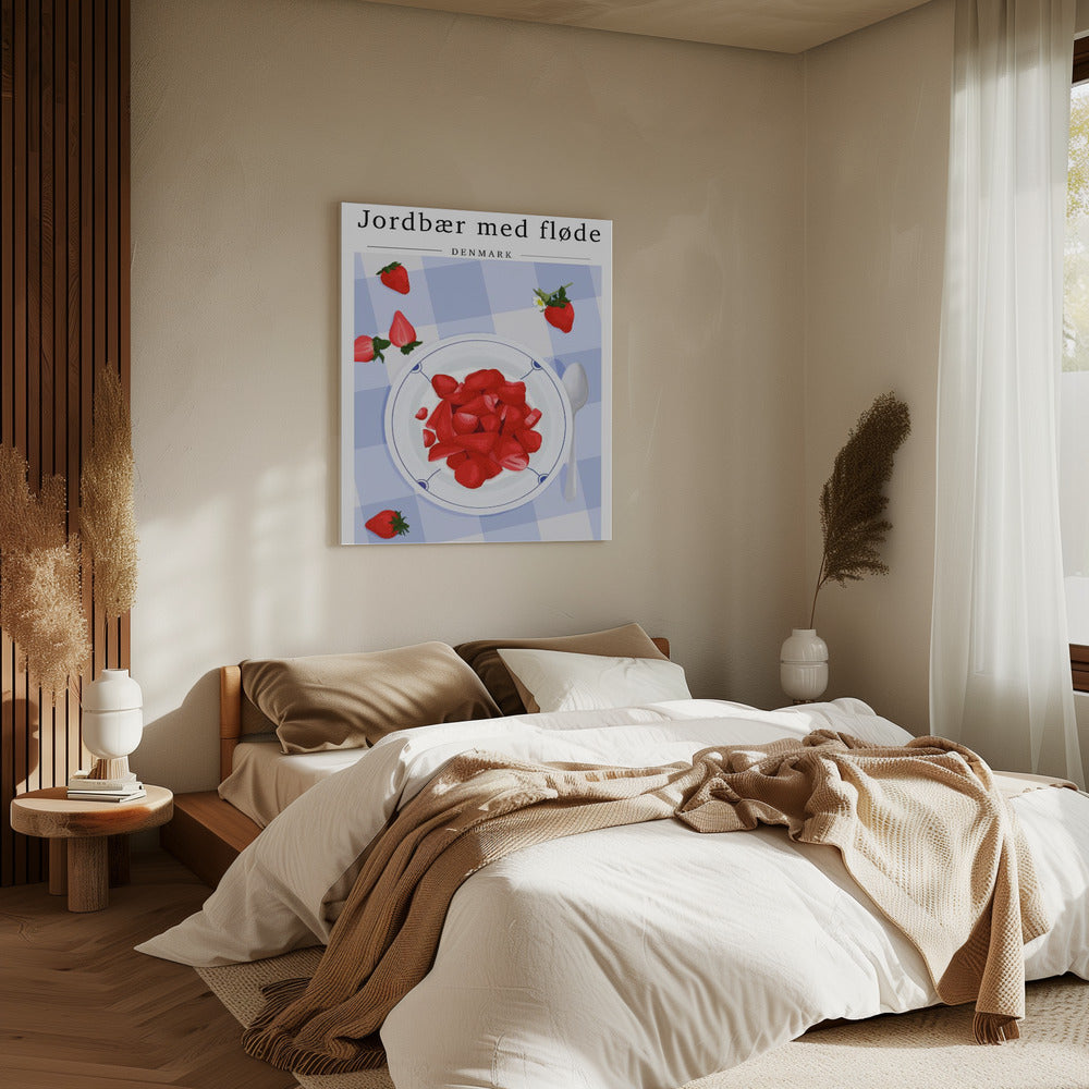Strawberry with cream - Denmark | Canvas