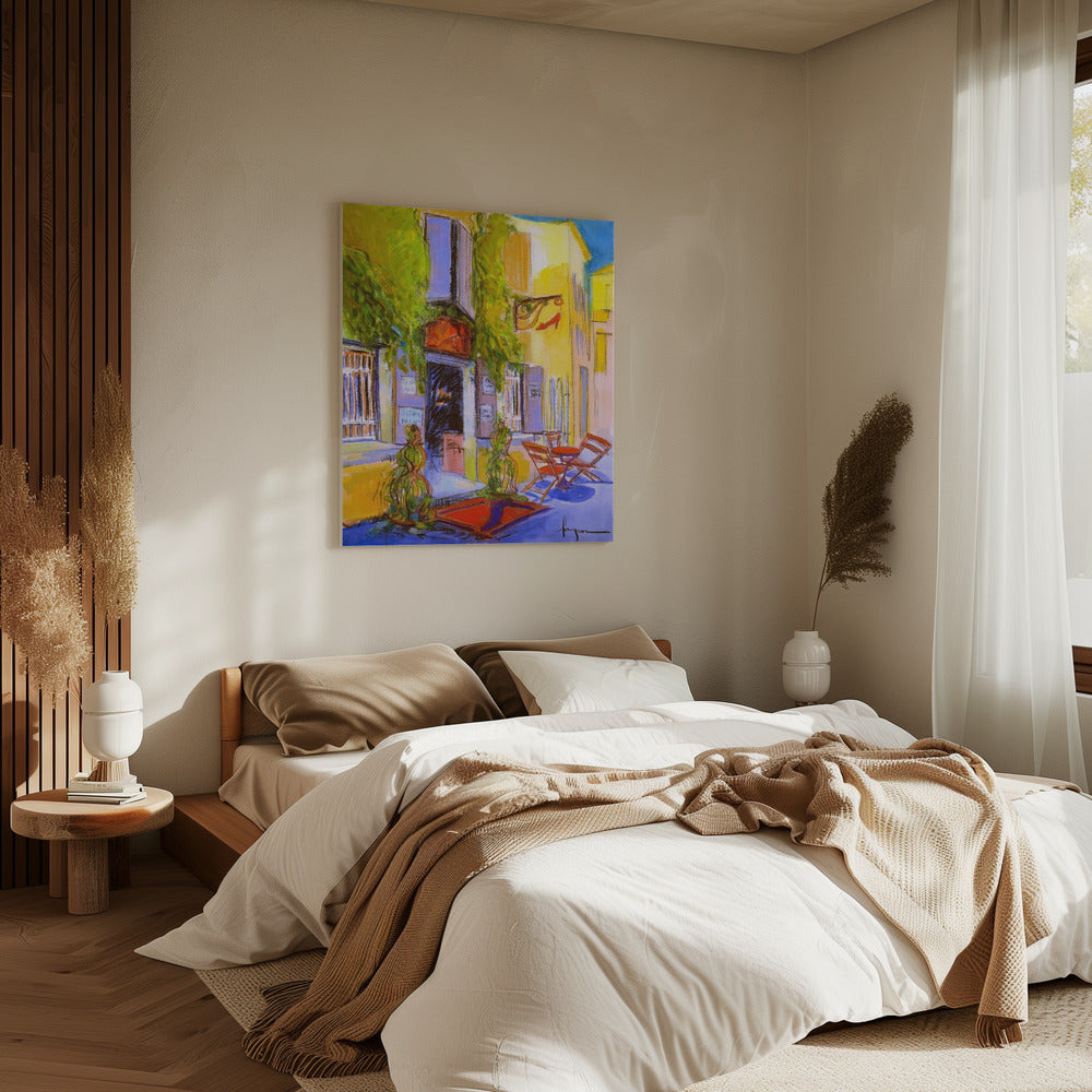 Sunny Courtyard Cafe | Canvas