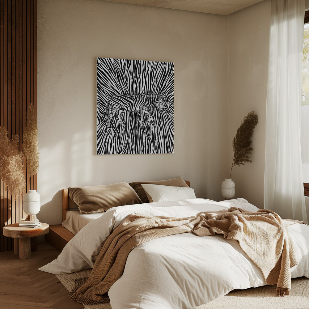 African Zebra striped camouflage | Canvas