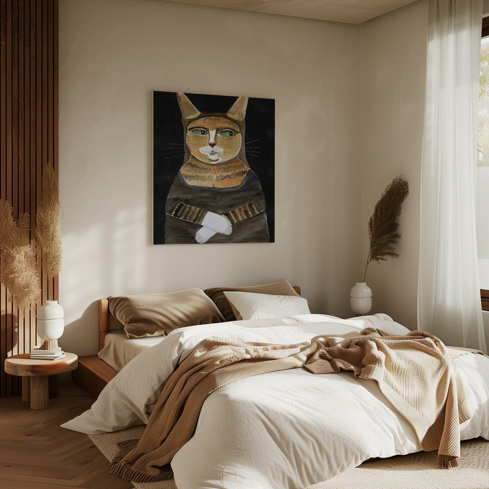 Mona Lisa Cat Funny Cat Humour Ginger Orange Cat | Canvas