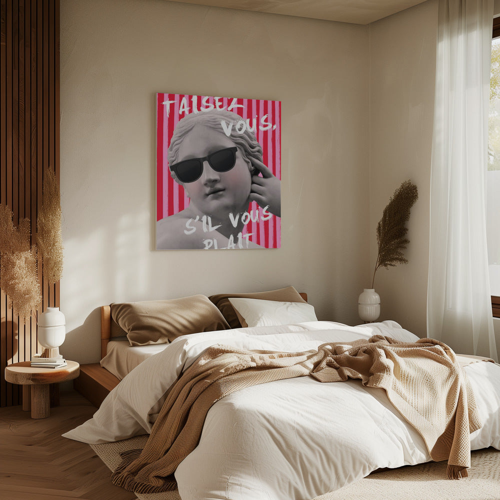 Pink and Red Striped Venus | Canvas