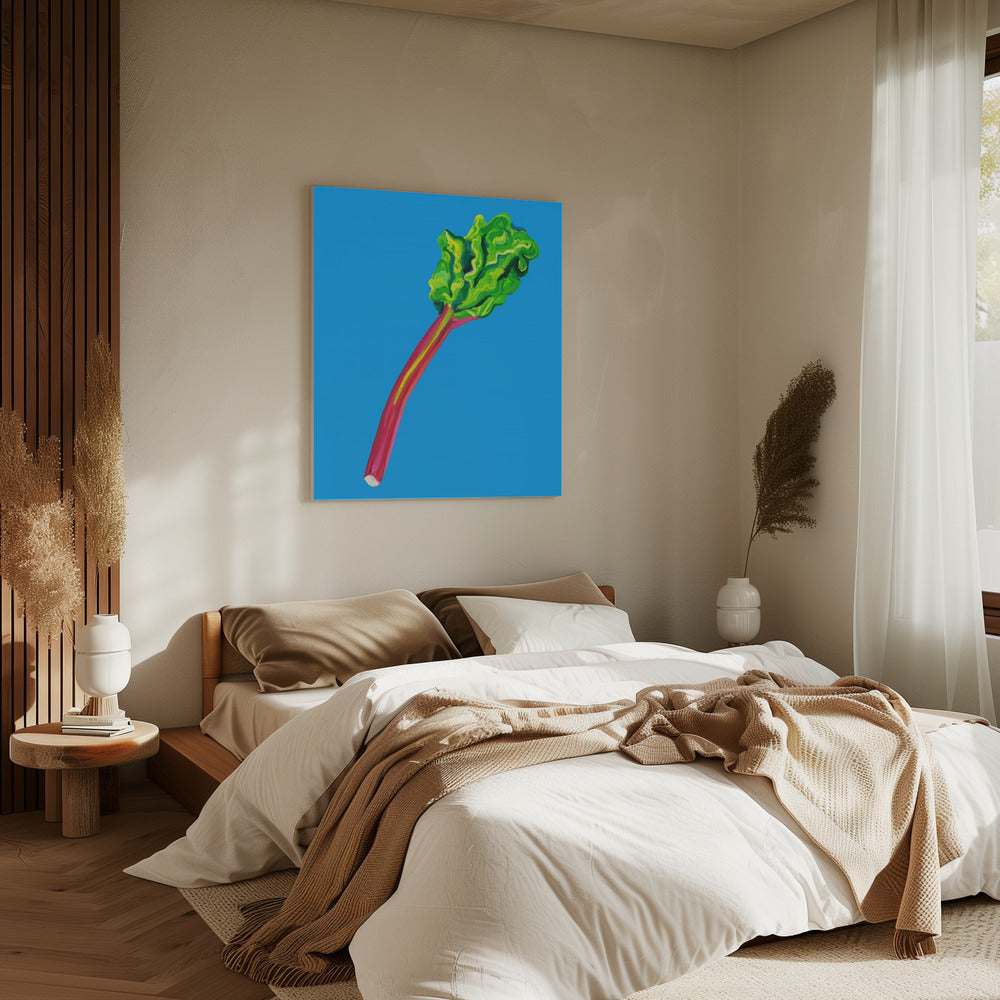 Rhubarb Light Blue | Canvas