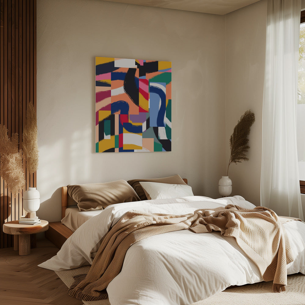 Shapes with Dynamic Brushstrokes | Canvas