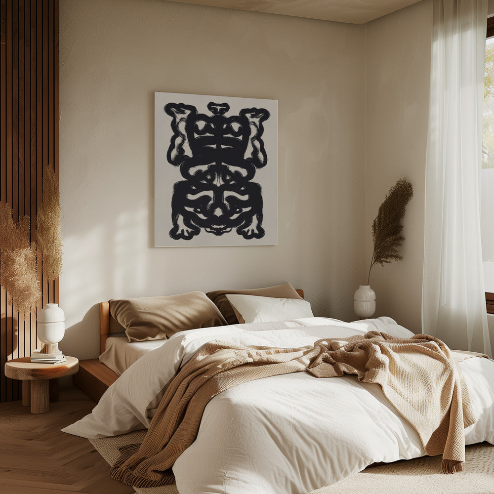 Symmetrical Black Pattern | Canvas