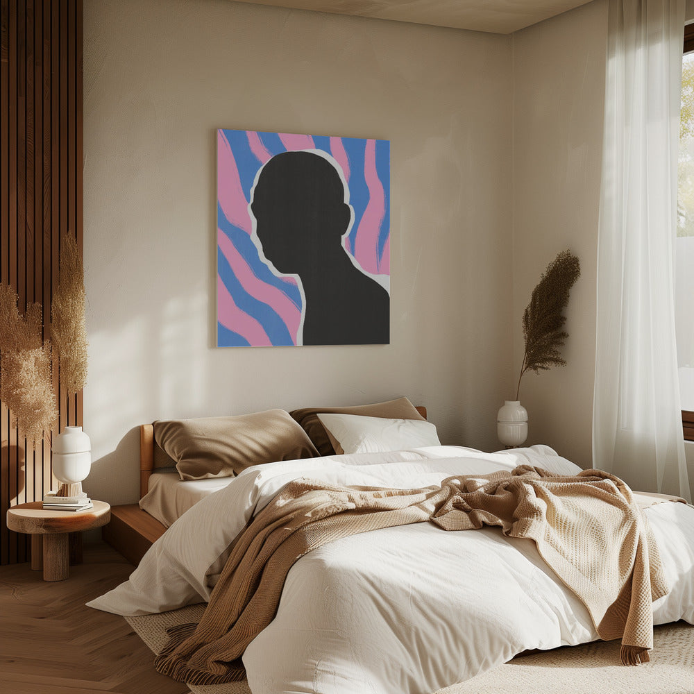 Anonymous Portrait In Stripes | Canvas