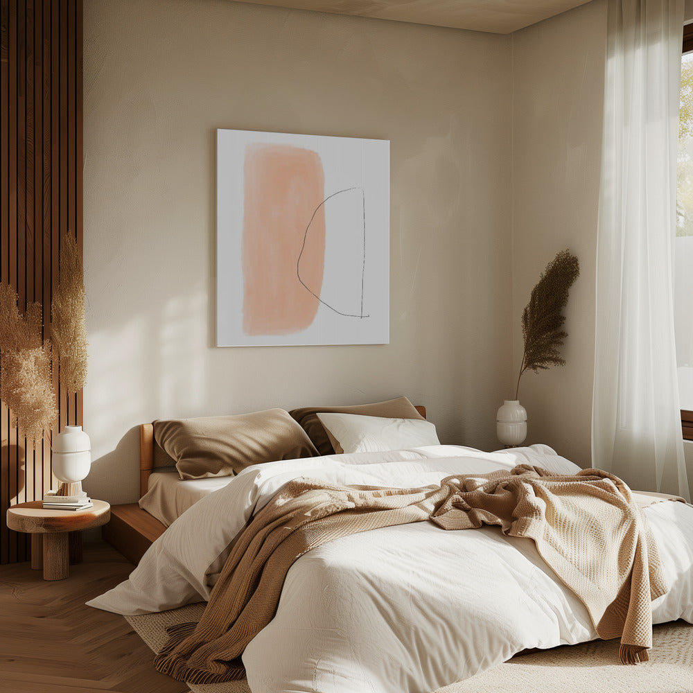 Peachy Contours | Canvas