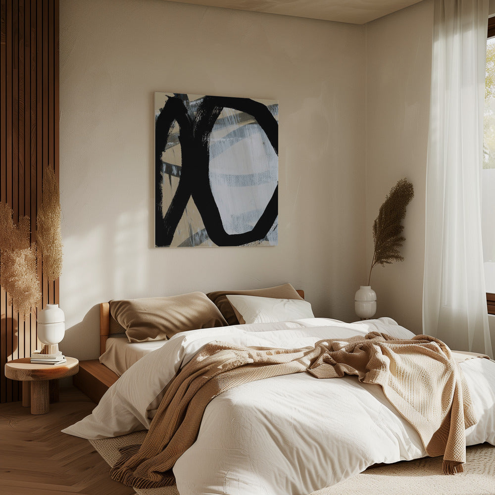 Bold Black On White No1 | Canvas