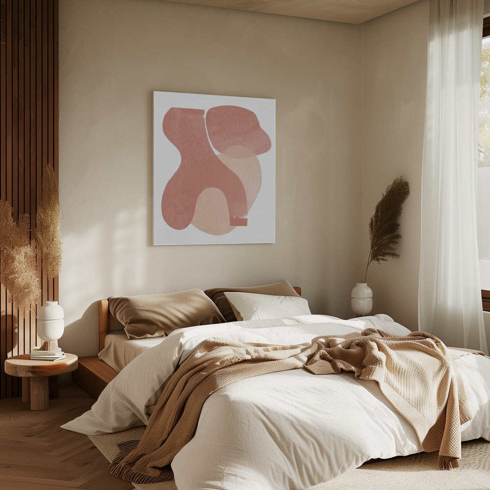 Peach Paper Cut Composition No.2 | Canvas