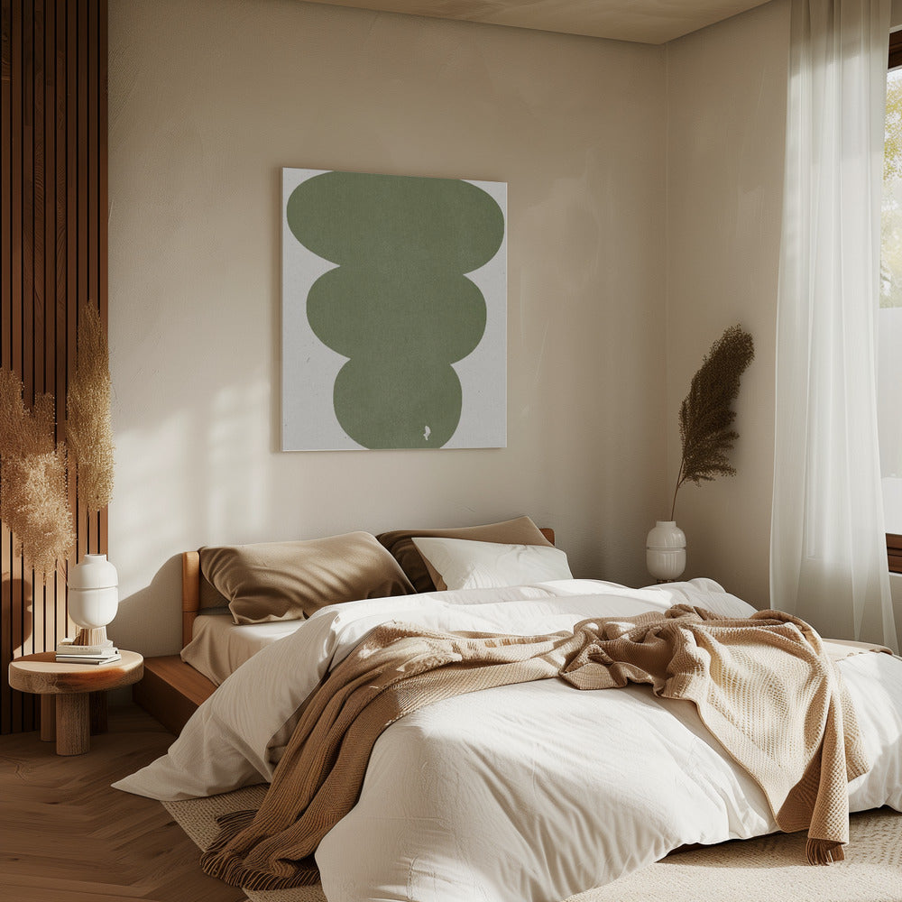 Greenery Simple Retro Shapes | Canvas