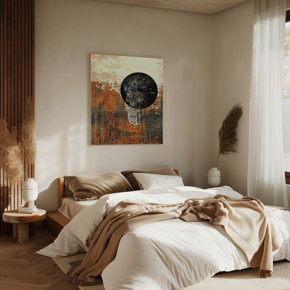 Eclipse Over Texture | Canvas