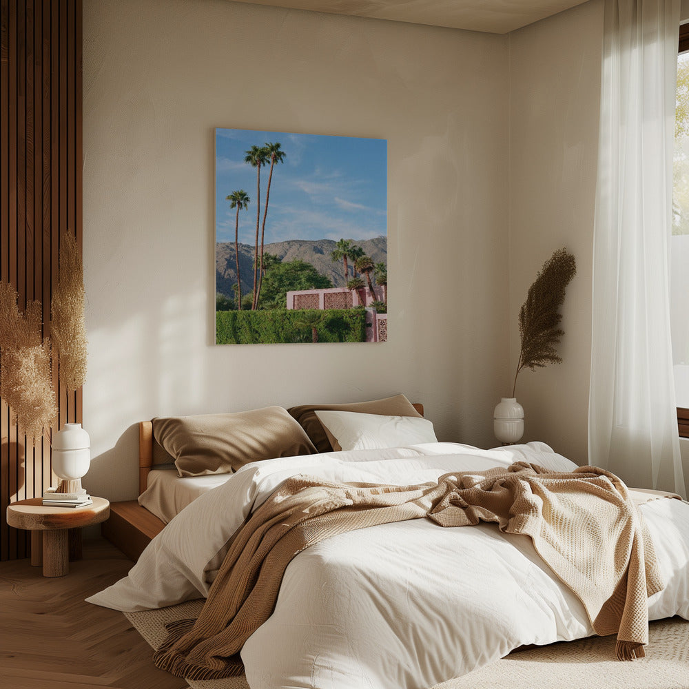 Palm Springs Pink House | Canvas