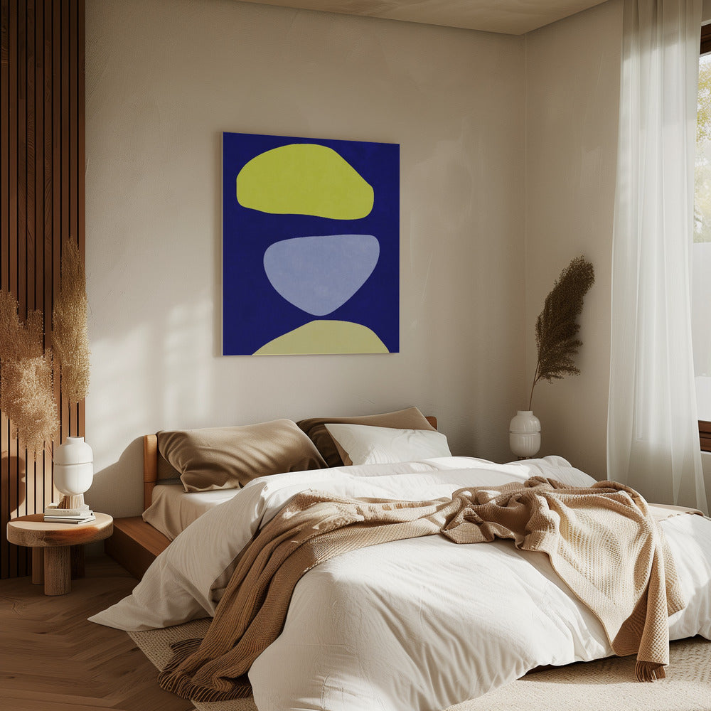 Abstract Forms Blue and yellow | Canvas