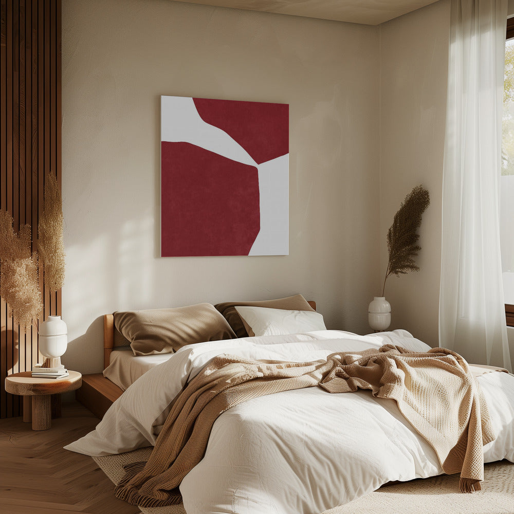 Abstract Red on white | Canvas