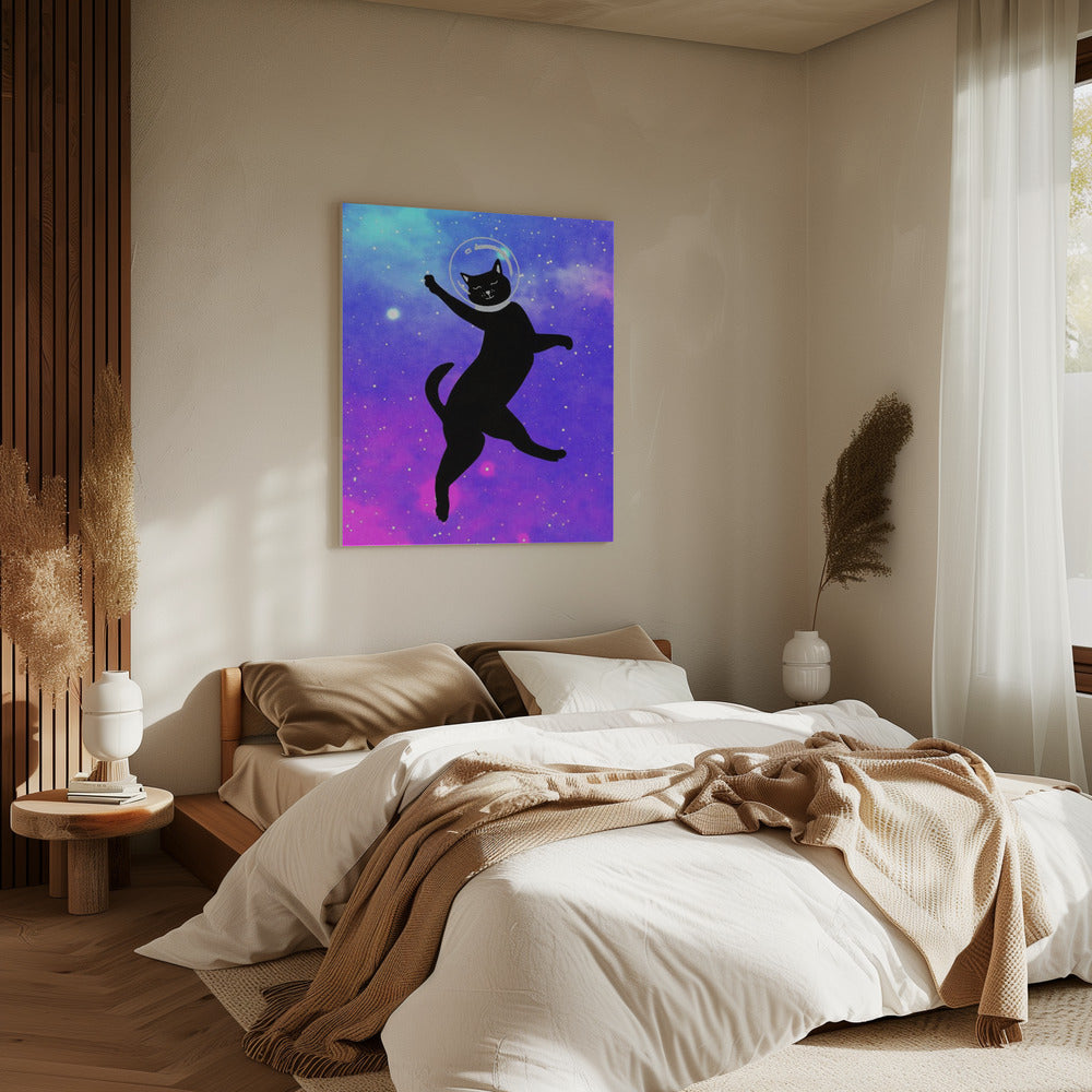 Happy Space Cat | Canvas
