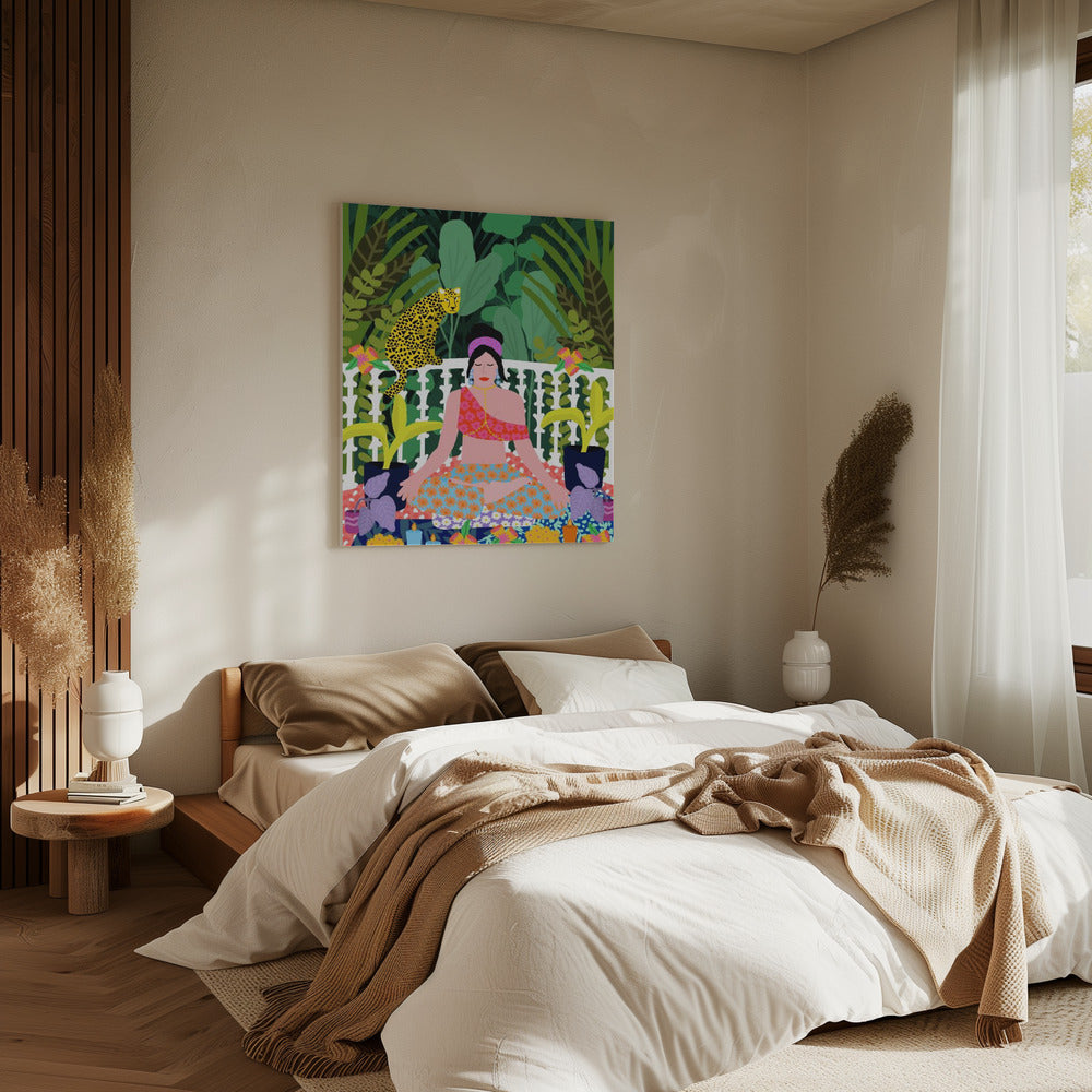 Woman In Lotus Position | Canvas