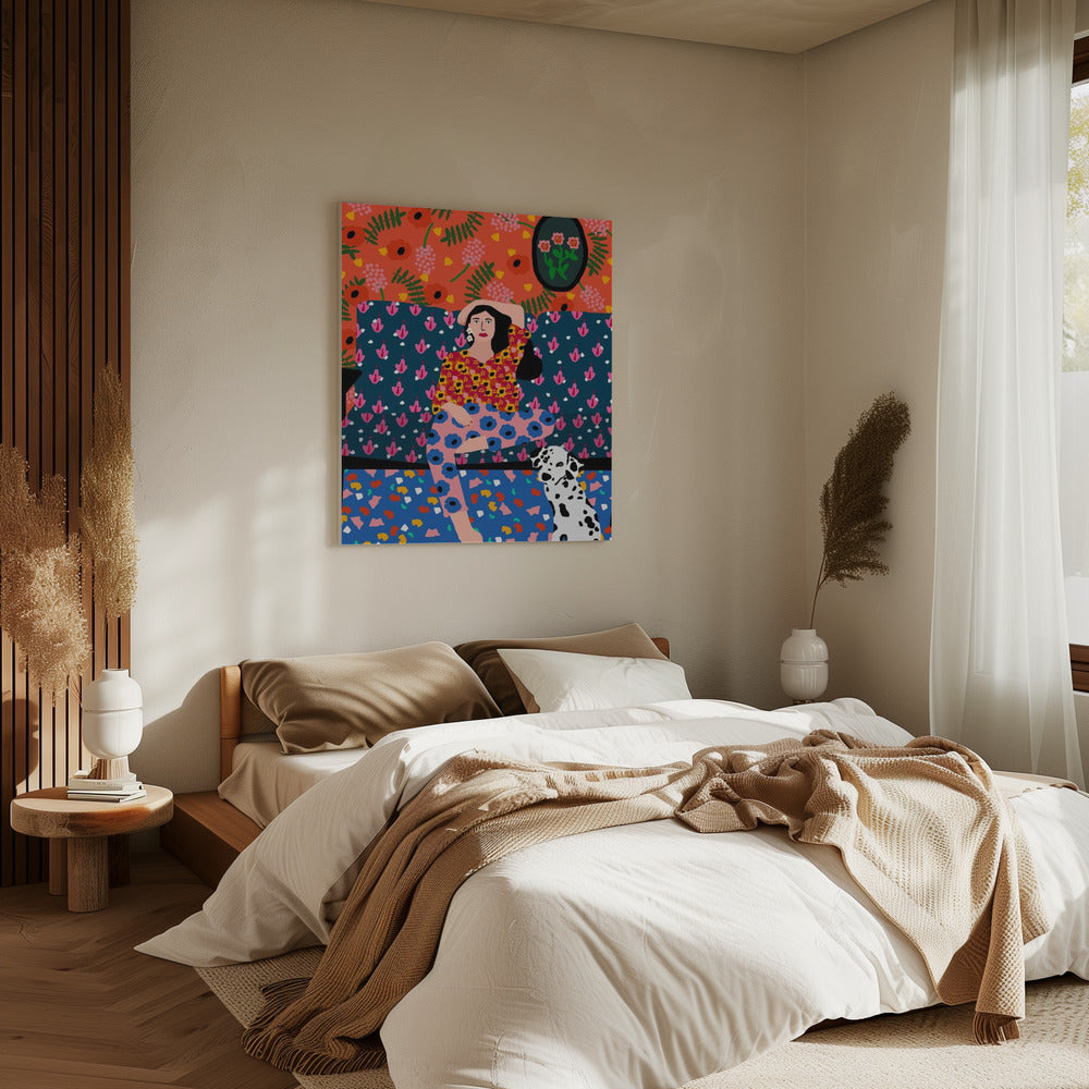 Girl In the Sofa | Canvas