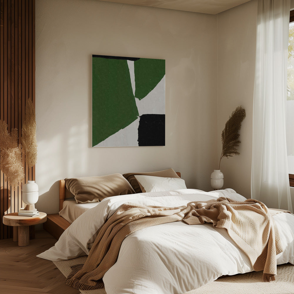 Abstract Green Shapes | Canvas