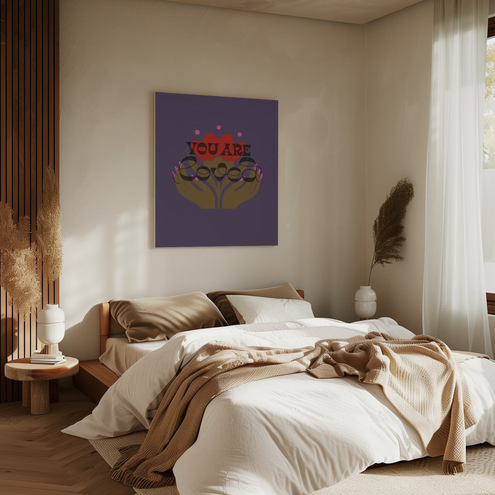 You Are Loved Purple | Canvas