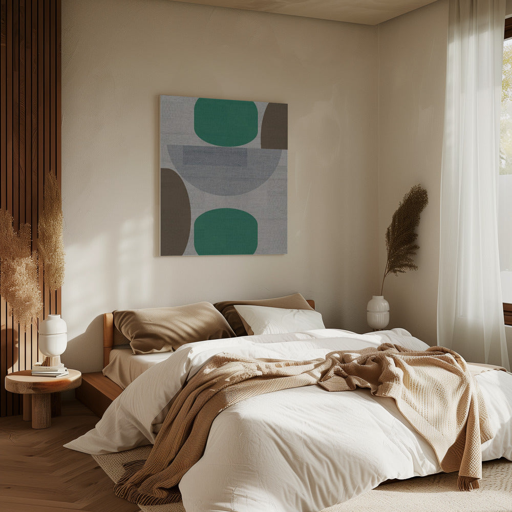 Woven Green Brown Grey 1 | Canvas