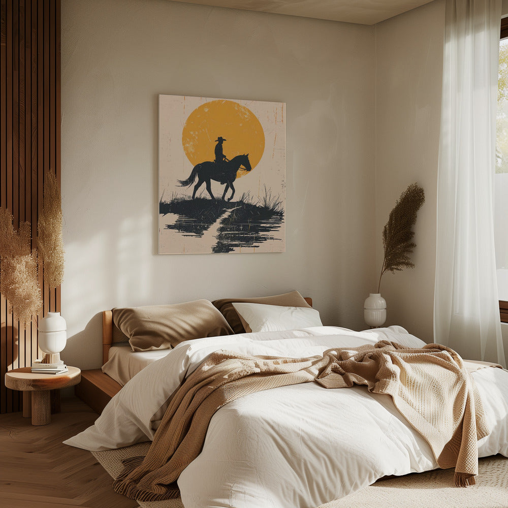 Cowboy In the Sunset | Canvas