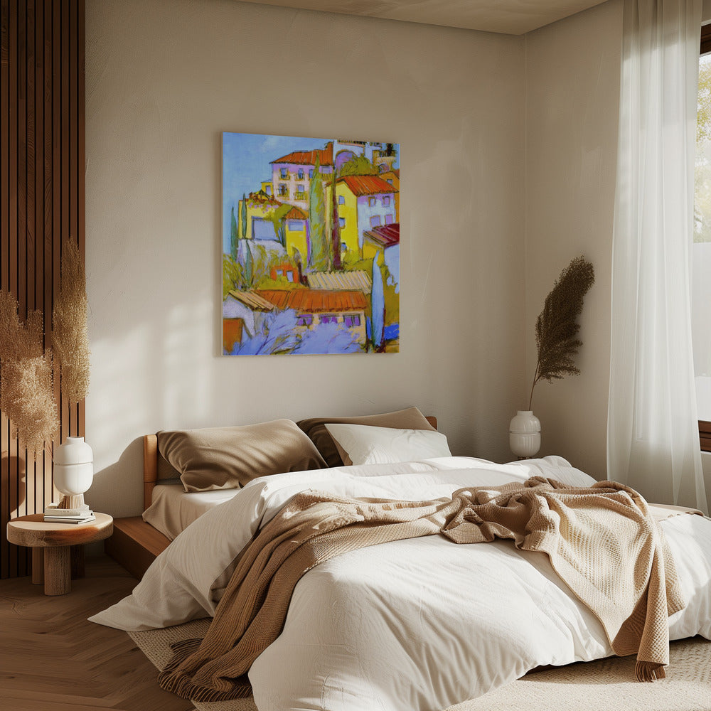 Hill Side Village | Canvas