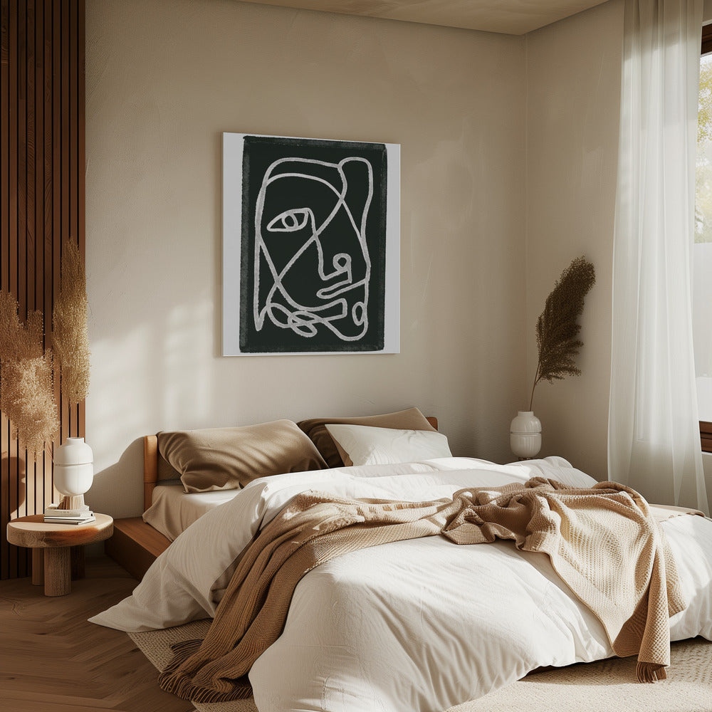 Abstract lined black | Canvas