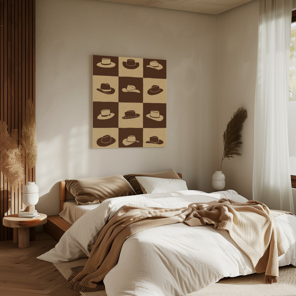 Cowboy Checkerboard | Canvas