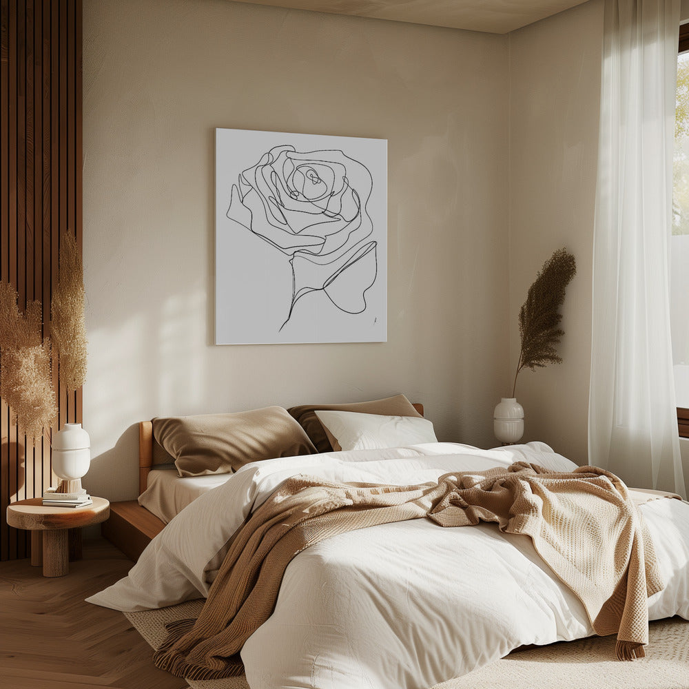 ROSE ONE-LINE DRAWING | Canvas