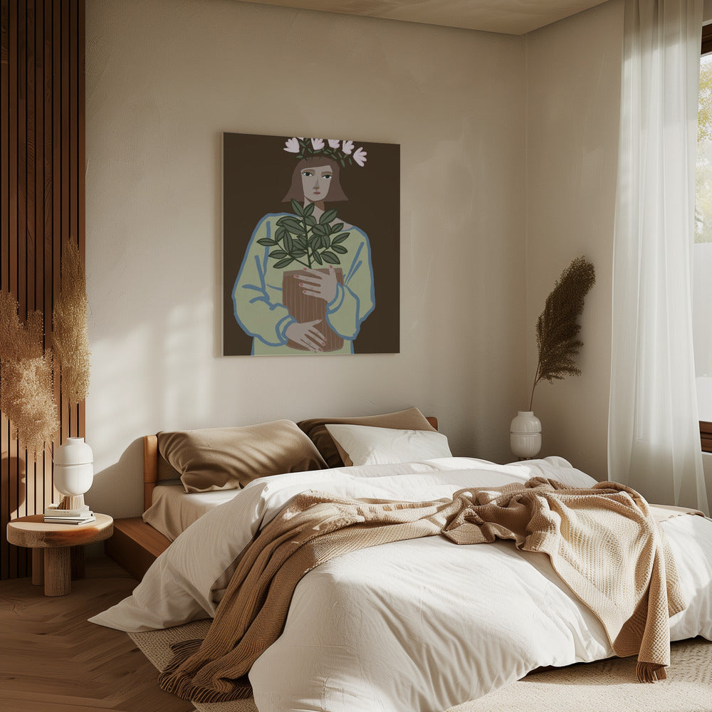 Plant mum brown | Canvas