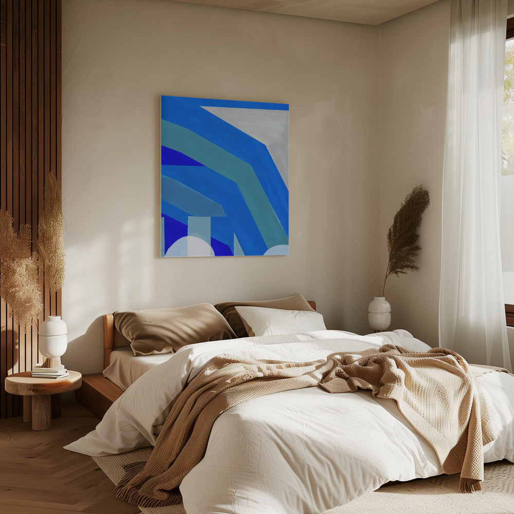 Blue French Stripes 1 | Canvas