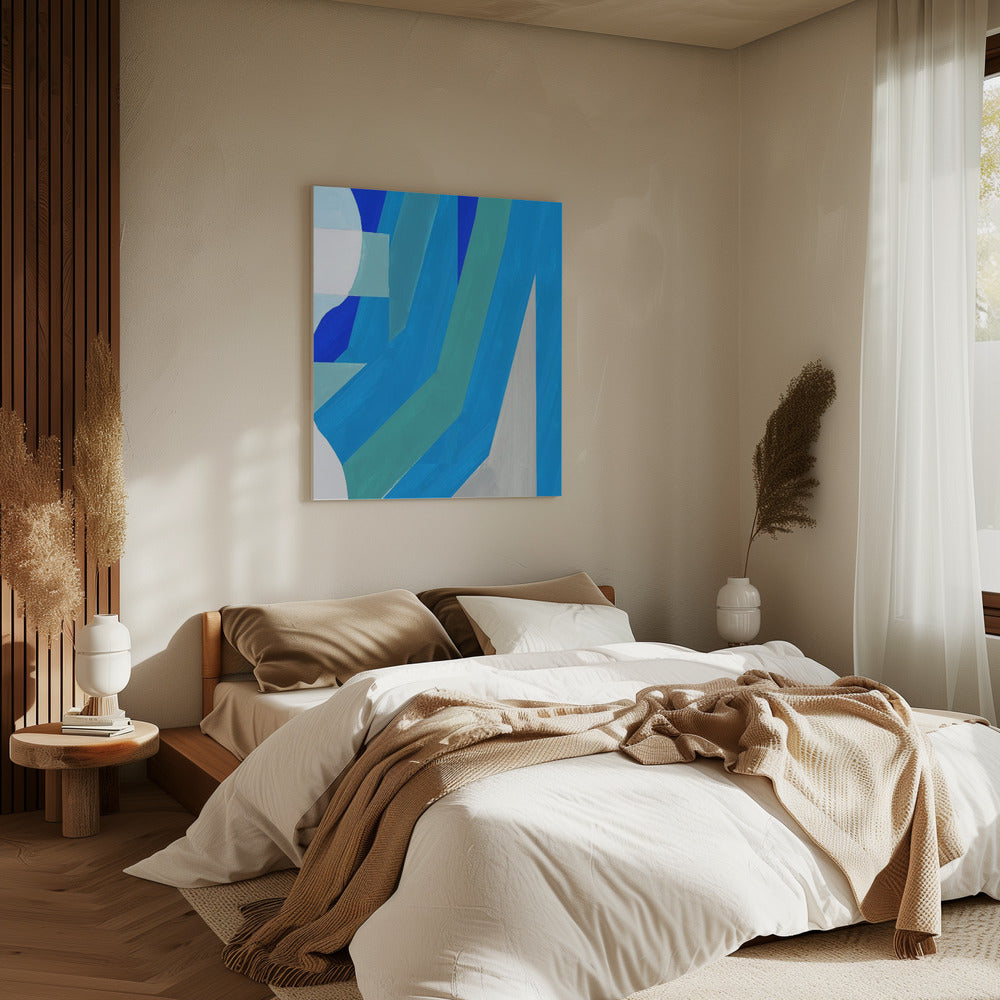 Blue French Stripes 2 | Canvas