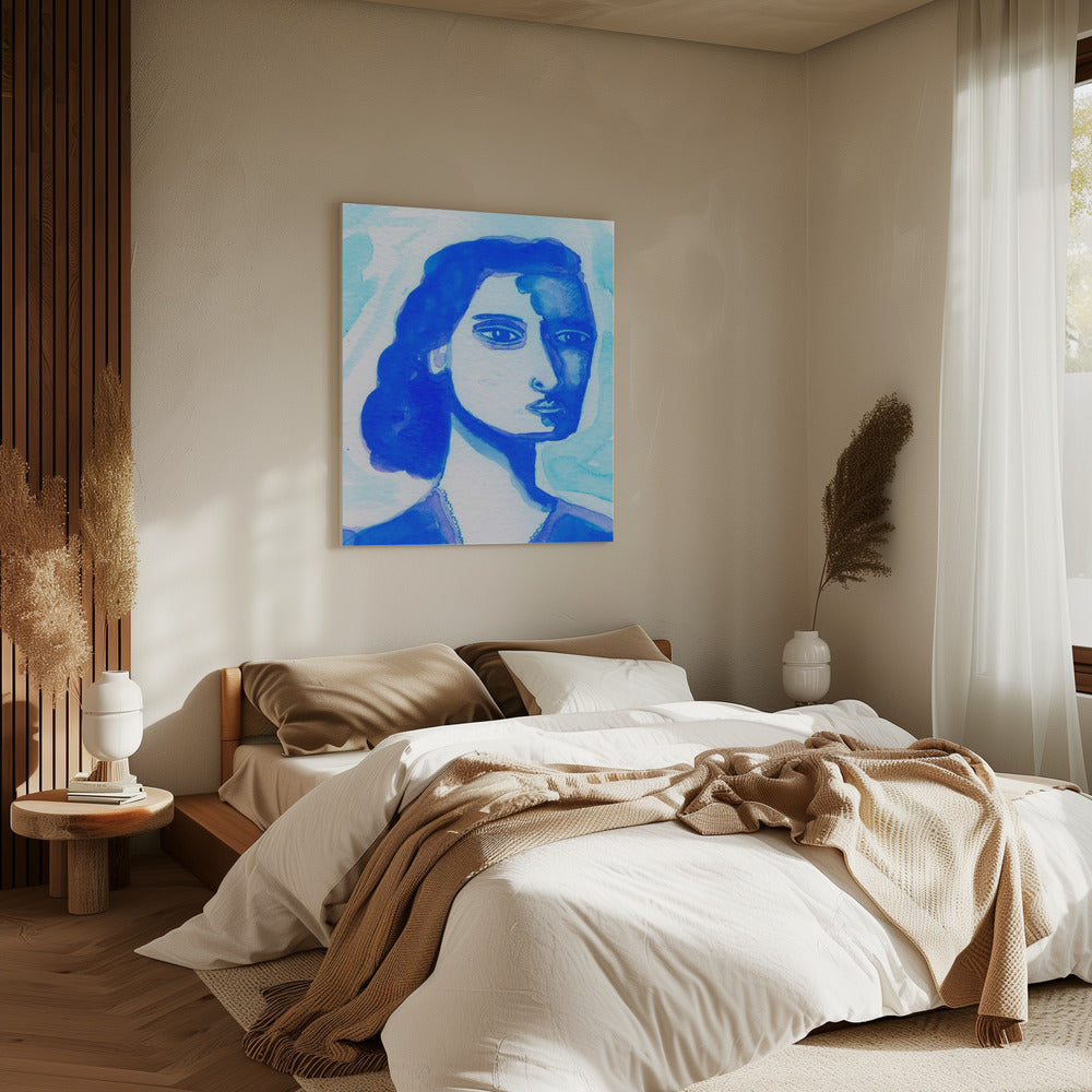 The deep thinker blue | Canvas