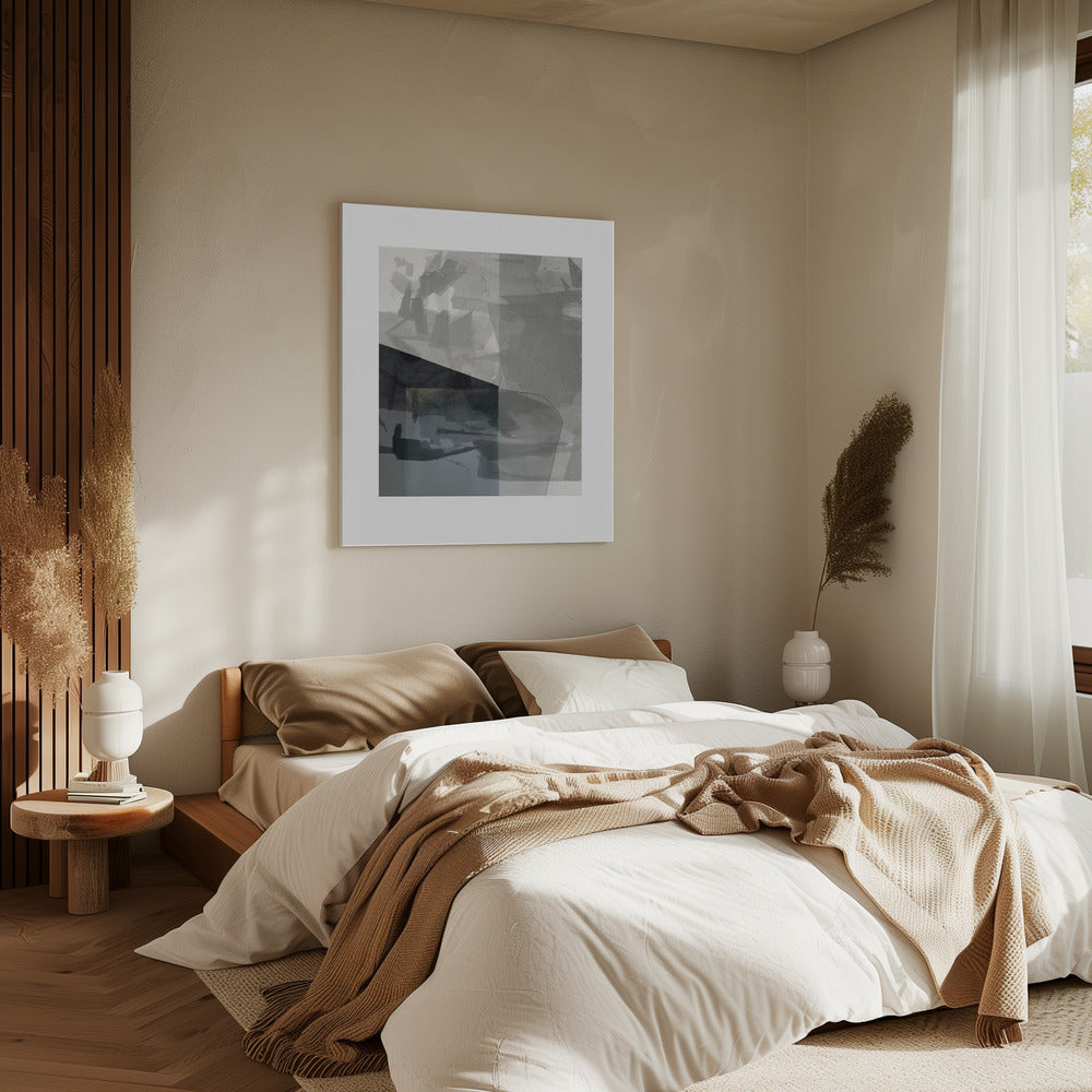 Abstract Monochrome Wash 1 | Canvas