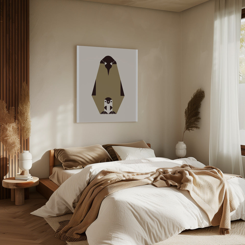 Golden Animals - Royal Penguin (white) | Canvas