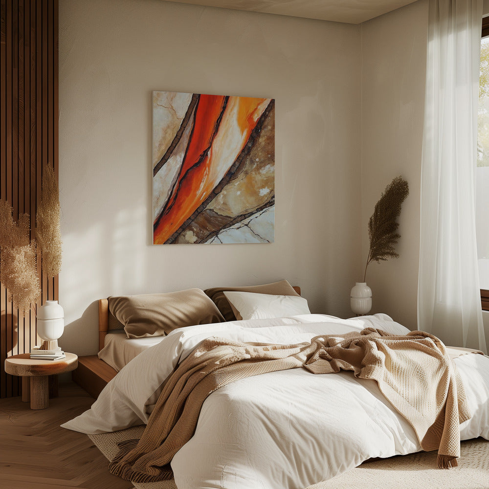 Fiery Canyon Veins | Canvas