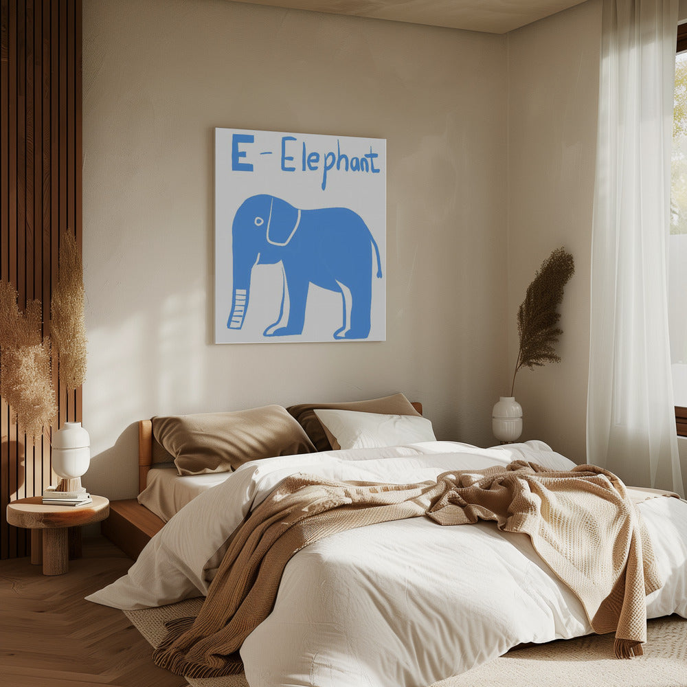 Big Blue Elephant | Canvas