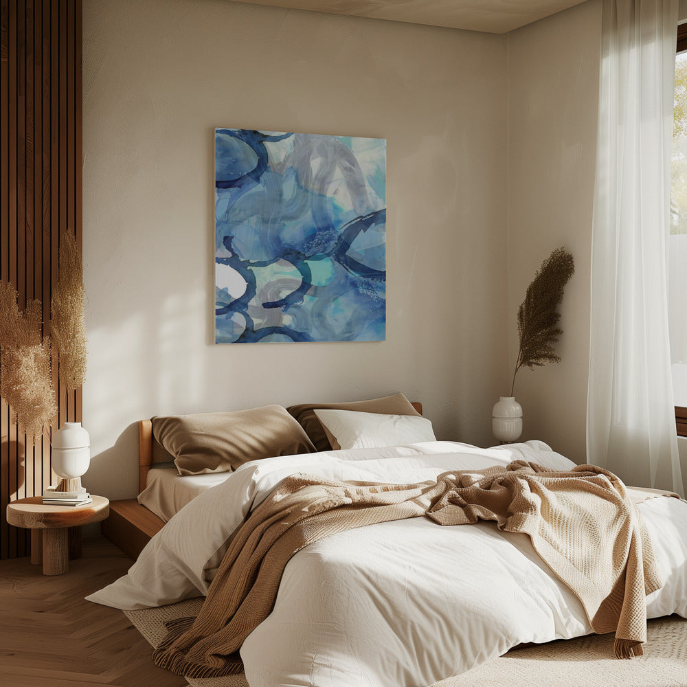 Blue Abstract Swirls 2 | Canvas