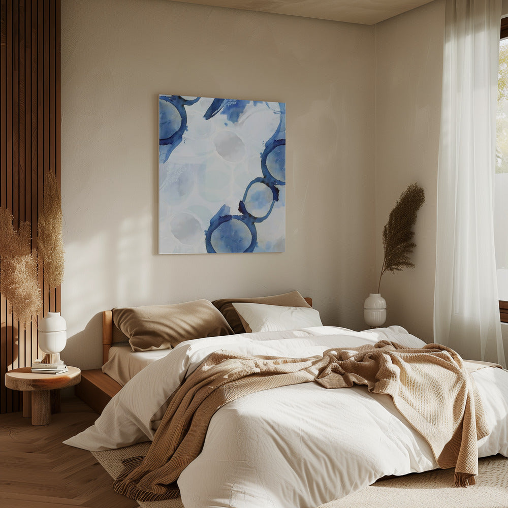 Blue Abstract Swirls 3 | Canvas