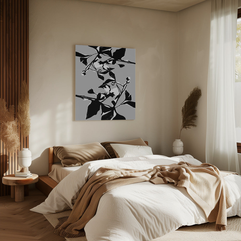 Black Floral Silhouette 1 | Canvas