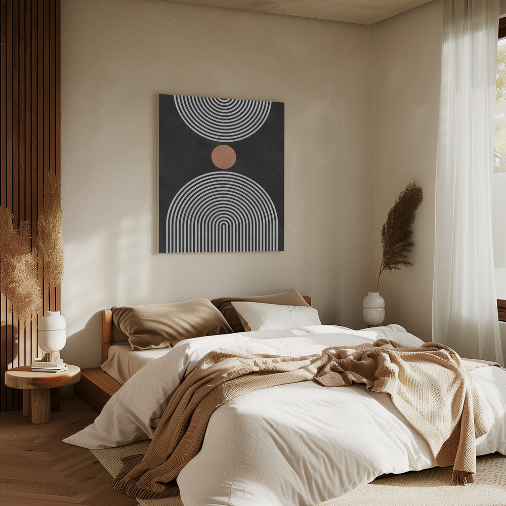 Circles on black background 5 | Canvas