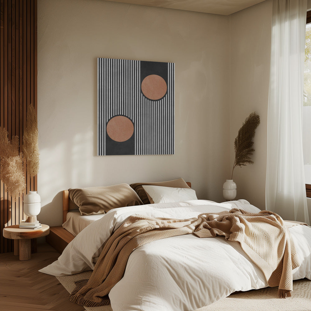 Circles on black background 2 | Canvas