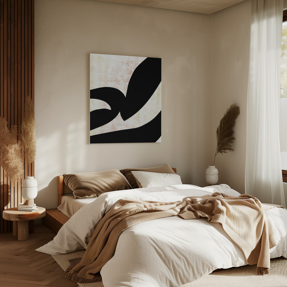 Abstract Black Shapes Print No 3 | Canvas