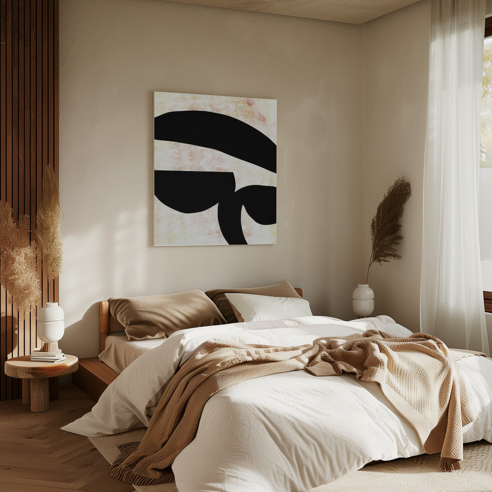 Abstract Black Shapes Print No 4 | Canvas