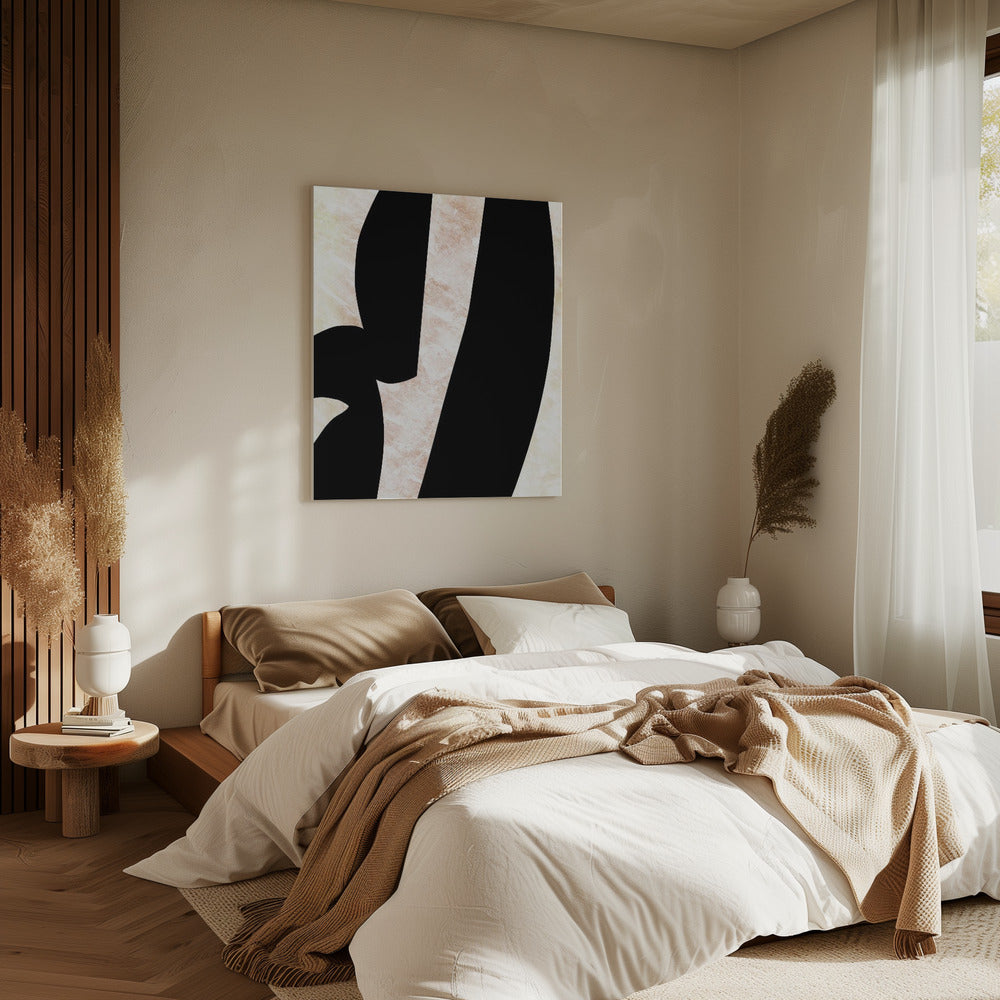 Abstract Black Shapes Print No 6 | Canvas