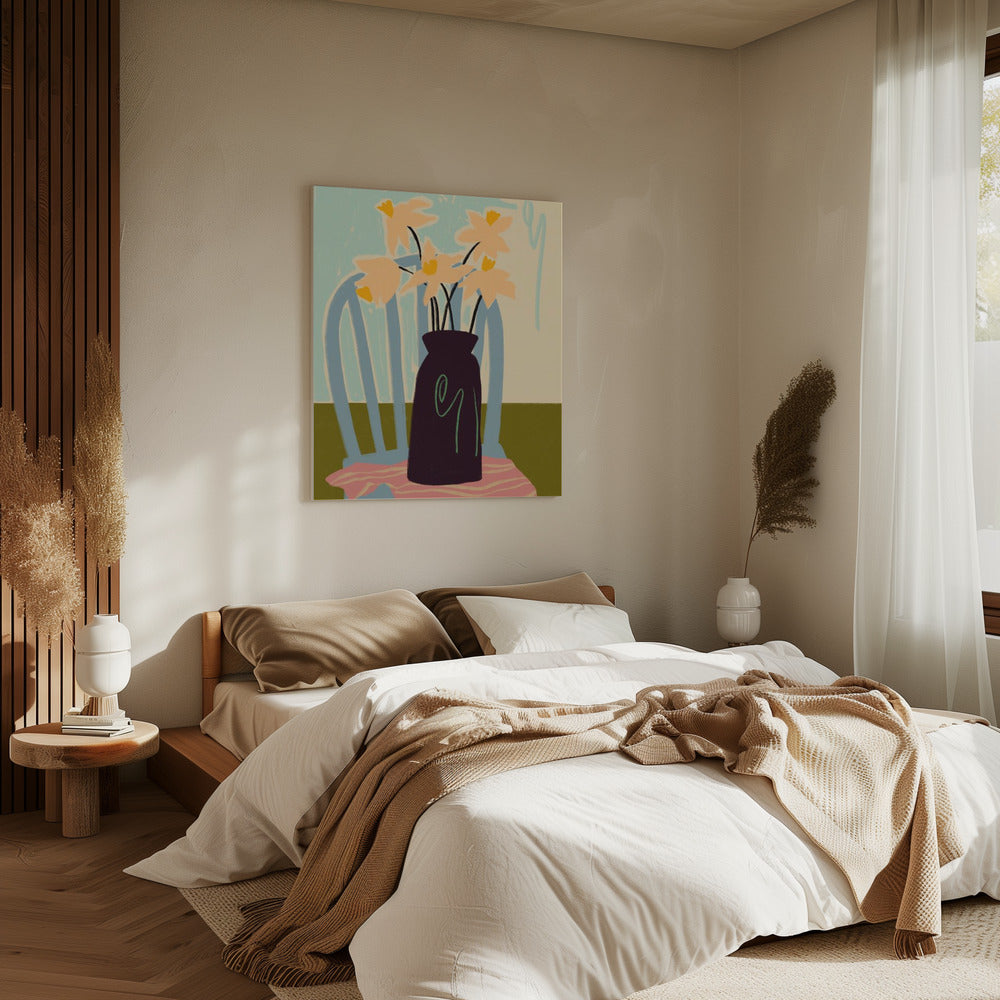 Minimalist Still Life With Flowers | Canvas