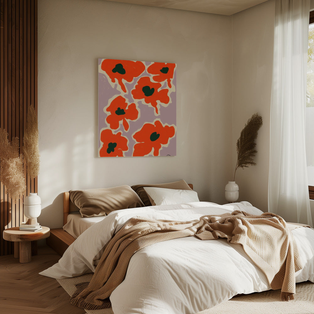 Vibrant Poppy Flowers | Canvas