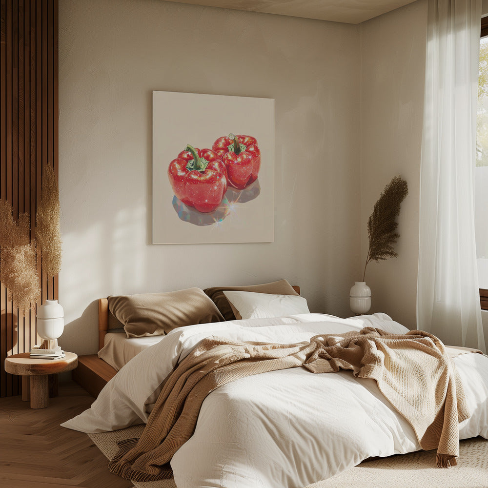 Sparkling Red Bell Peppers | Canvas