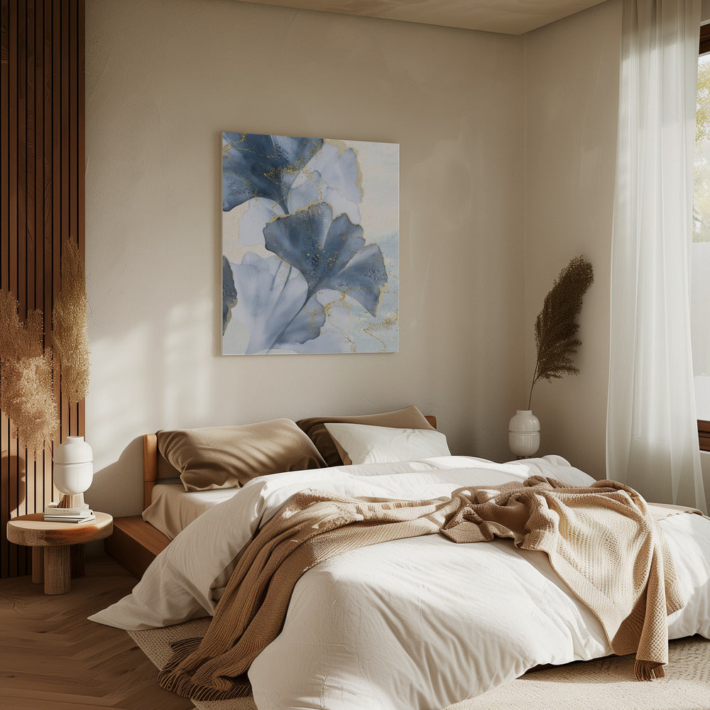 Blue Ginkgo Leaves 2 | Canvas