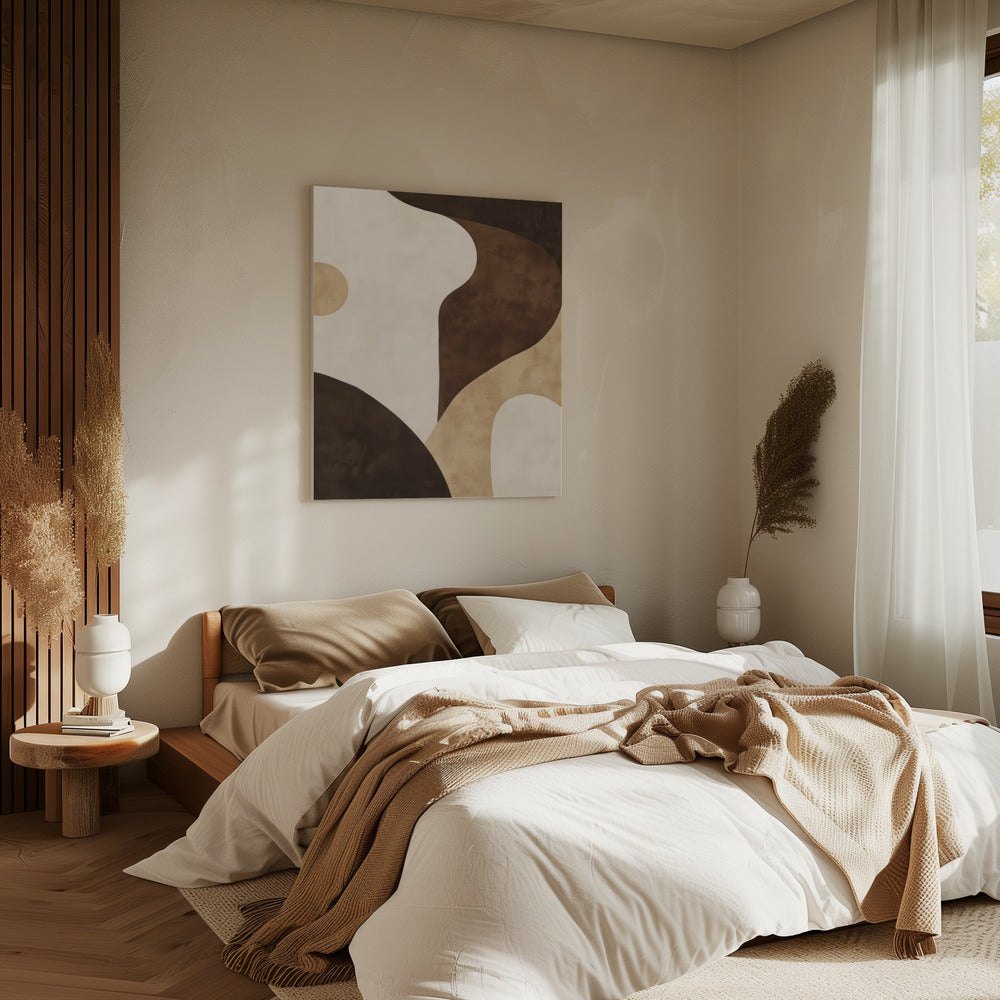 Brown Tones Geometric 2 | Canvas