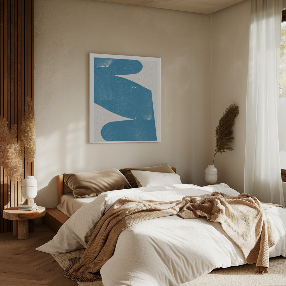 Blue Abstract Curve | Canvas